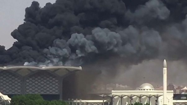 Fuego en la estación del AVE a La Meca Fuego en la estación del AVE a La Meca