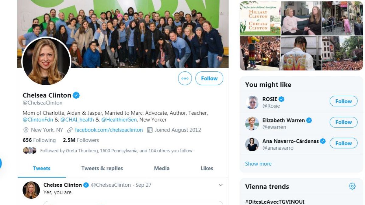 Chelsea Clintons Tweet gegen Donald Trump: 255.000 Mal geliked