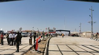 صورة للمعبر القائم-البوكمال الحدودي بين العراق وسوريا