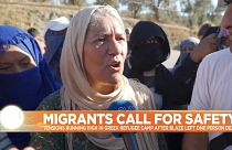 Angry protests at 'power keg' migrant camp over deadly fire