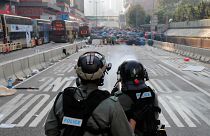 Çin Halk Cumhuriyeti'nin 70. yıl dönümünde Hong Kong eylem alanı