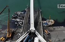 Обрушение моста на Тайване