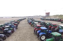 Stau - sogar am Strand von Den Haag