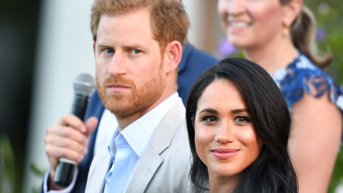 The Duke and Duchess of Sussex, Prince Harry and his wife Meghan attend a reception for young people, community and civil society leaders ain South Africa.