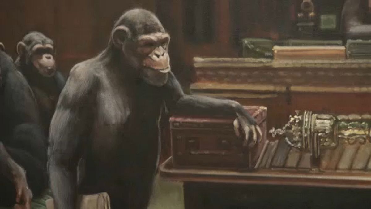 Στο σφυρί οι χιμπατζήδες του Banksy