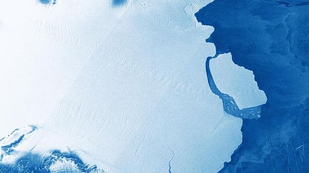 The new D28 Iceberg just that calved away from Amery ice shelf The new D28 Iceberg just that calved away from Amery ice shelf