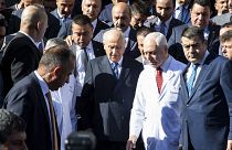 MHP Genel Başkanı Devlet Bahçeli, tedavi gördüğü Başkent Üniversitesi Ankara Hastanesi'nden taburcu edildi. ( Emin Sansar - Anadolu Ajansı )