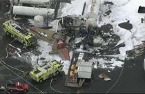 تحطم قاذفة من الحرب العالمية الثانية (بي 17) في مطار برادلي انترناشيونال