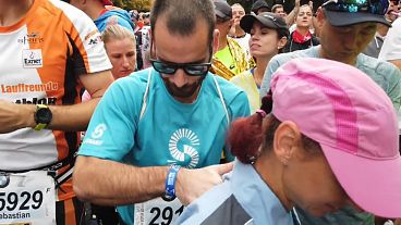 Ádám Matics ist blind. Kein Grund für ihn, nicht an den Start zu gehen.