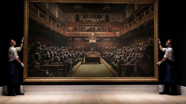 Quadro de Banksy bate recorde Quadro de Banksy bate recorde