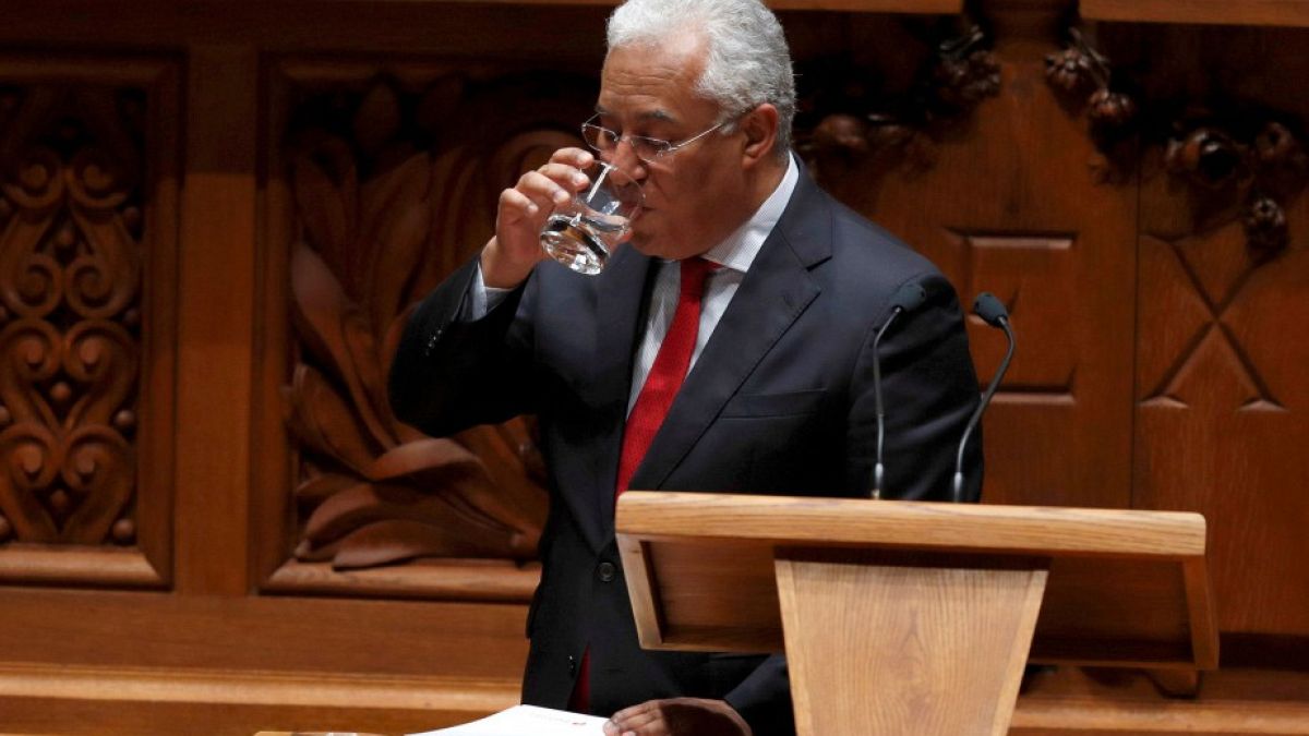 Portugal's Prime Minister Antonio Costa addresses the nation from Sao Bento Palace, in Lisbon, Portugal, May 3, 2019.
