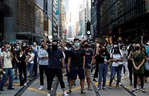 Protestas en Hong Kong contra la ley antimáscaras