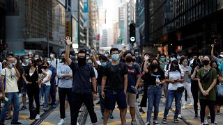 Protestas en Hong Kong contra la ley antimáscaras