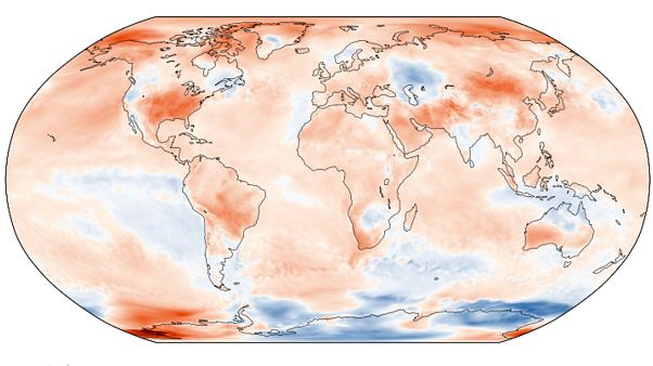 Anomalía de temperaturas respecto a la media en septiembre de 2019 Anomalía de temperaturas respecto a la media en septiembre de 2019