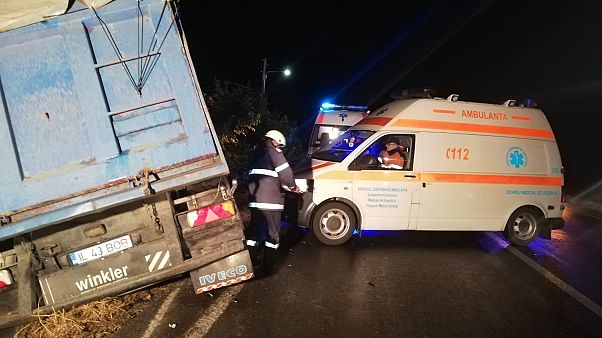 Ten people dead after minibus collides with truck in Romania Ten people dead after minibus collides with truck in Romania