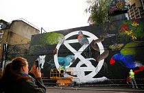 Extinction Rebellion mural painted on London nightclub