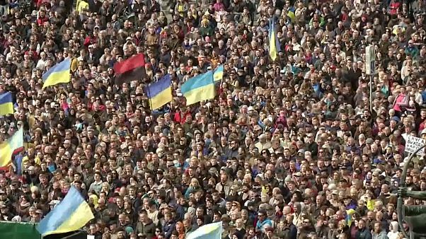 Киев: протест против "формулы Штайнмайера" Киев: протест против "формулы Штайнмайера"