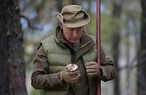 Vladimir Putin celebrates 67th birthday in Siberian mountains