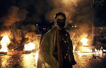 Un manifestante en una barricada a la entrada de la Universidad de los Andes. San Cristóbal, 28 de febrero de 2015
