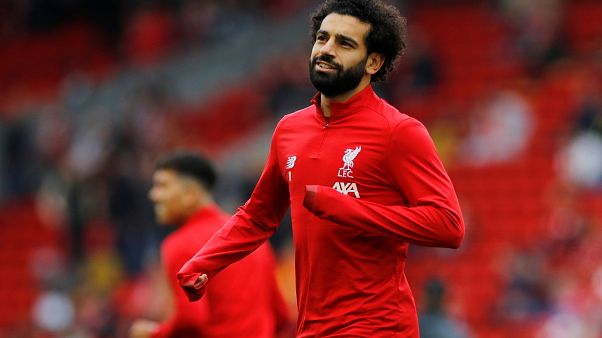 لاعب ليفربول محمد صلاح خلال الإحماء قبل المباراة 5 اكتوبر/ تشرين الأول 2019 لاعب ليفربول محمد صلاح خلال الإحماء قبل المباراة 5 اكتوبر/ تشرين الأول 2019