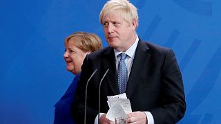 Angela Merkel e Boris Johnson (arquivo)