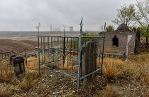 Doğu Türkistan'ın başkenti Urumçi'de bir mezarlık 