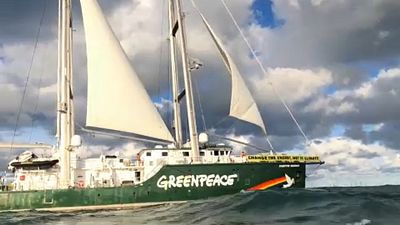 Greenpeace em ação na Bélgica para promover energias renováveis