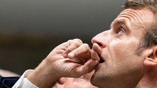  French President Emmanuel Macron attends the inauguration of 'Le Maillon' theater in Strasbourg, France, October 1, 2019.