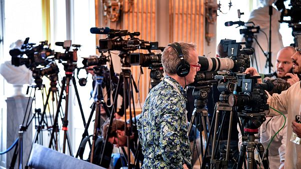 Journalists prepare themselves for the announcement of the winners of the Nobel Prize in Literature 2019, in Stockholm Journalists prepare themselves for the announcement of the winners of the Nobel Prize in Literature 2019, in Stockholm