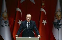 Türkiye Cumhurbaşkanı ve AK Parti Genel Başkanı Recep Tayyip Erdoğan, partisinin genel merkezinde Genişletilmiş İl Başkanları Toplantısı'na katılarak konuşma yaptı.