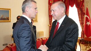 Cumhurbaşkanı Recep Tayyip Erdoğan, Cumhurbaşkanlığı Dolmabahçe Ofisi'nde NATO Genel Sekreteri Jens Stoltenberg'i kabul etti