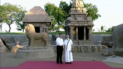 شاهد: الهند تستقبل الرئيس الصيني شي جين بينغ في "المدينة الحجرية" 