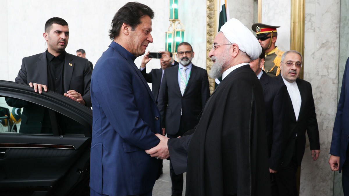 استقبال رئیس جمهوری ایران از نخست وزیر پاکستان در کاخ سعد آباد