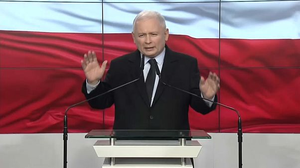 Pologne : le parti nationaliste au pouvoir, le parti Droit et Justice, remporterait la victoire Pologne : le parti nationaliste au pouvoir, le parti Droit et Justice, remporterait la victoire