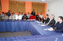 گفت‌وگو میان لنین مورنو و نمایندگان معترضان بومی اکوادور