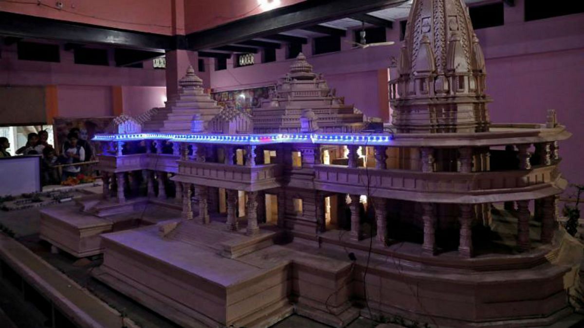 مدل پیشنهادی گروه های هندو برای ساخت معبد در محل مسجد بابری