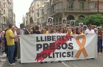 تظاهرات شهروندان کاتالونیایی در اعتراض به محکومیت رهبران استقلال‌طلب