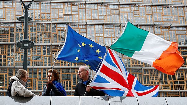 Brexit-ellenes tüntetők utolsó próbálkozása Brüsszelben Brexit-ellenes tüntetők utolsó próbálkozása Brüsszelben