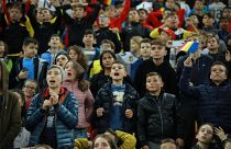 Einige der 30.000 jungen Zuschauer. 