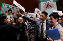 Carrie Lam à son arrivée au Conseil législatif de Hong Kong, le 16/10/2019