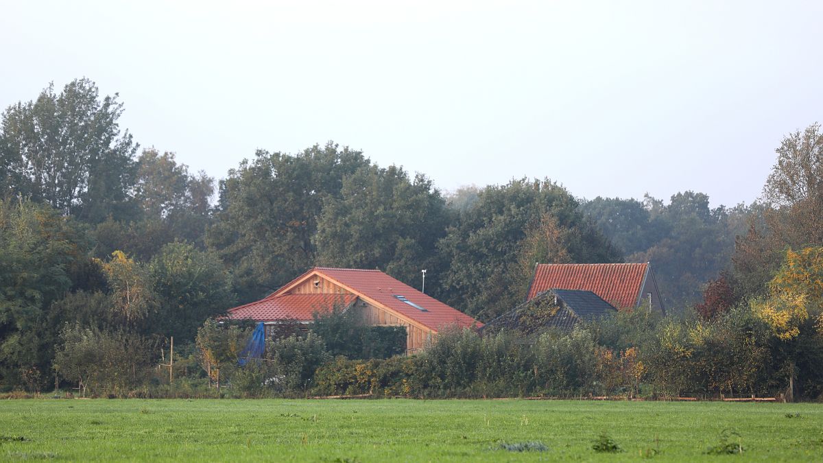 The farmhouse at the centre of police investigations in Ruinerwold, Netherlands, October 16,2019. 