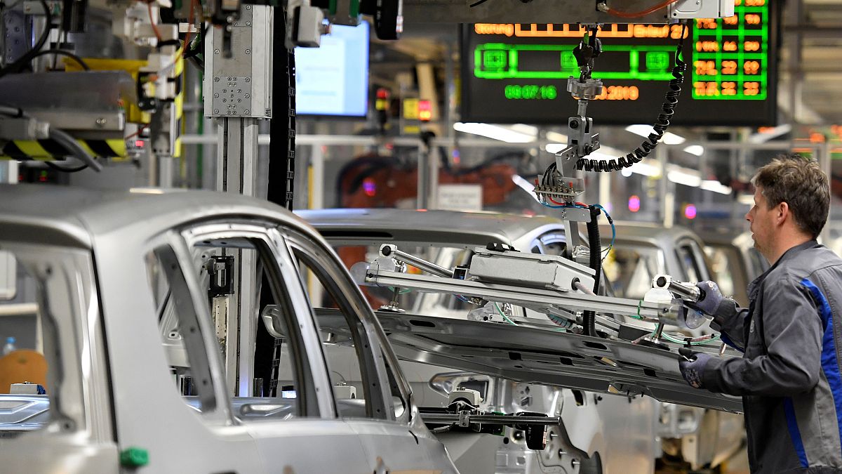 Una fábrica de producción en la planta de Volkswagen en Wolfsburg, Alemania, el 1 de marzo de 2019.