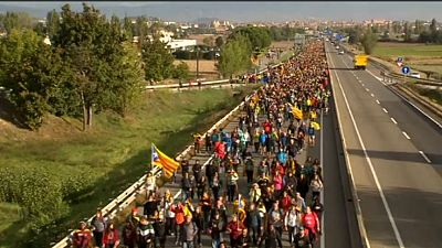 Marchas pela liberdade rumo a Barcelona