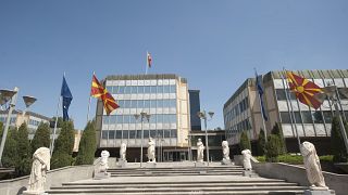 General view in Macedonian Government Building. AFP PHOTO/ROBERT ATANASOVSKI