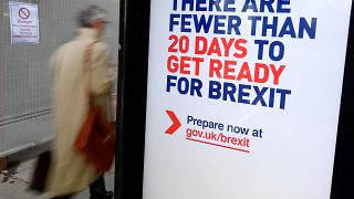 UK government Brexit information campaign poster in London, October 15, 2019.