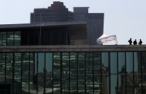قناصة الخدمة السرية الأمريكية يشغلون مناصبهم في مباني مجاورة لمقر الأمم المتحدة في نيويورك