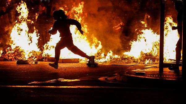 Новая ночь протестов в Каталонии Новая ночь протестов в Каталонии