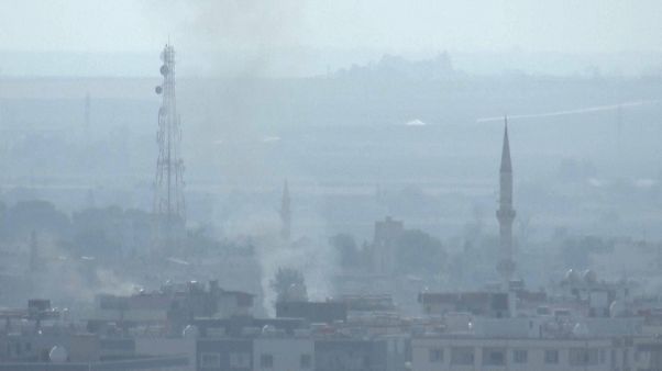 قصف تركي على مدينة رأس العين قصف تركي على مدينة رأس العين