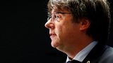 El ex presidente catalán Carles Puigdemont ofrece una conferencia de prensa en Bruselas