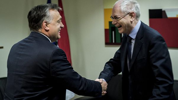 Orbán Viktor miniszterelnök és Herman Van Rompuy 2015-ben Orbán Viktor miniszterelnök és Herman Van Rompuy 2015-ben